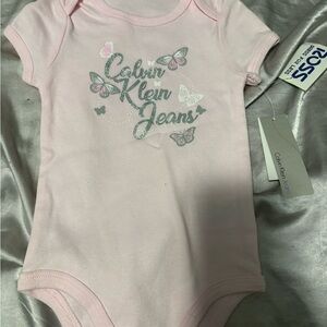 💙3/$10💙Calvin Klein Jeans Pink Butterfly Logo One-Piece